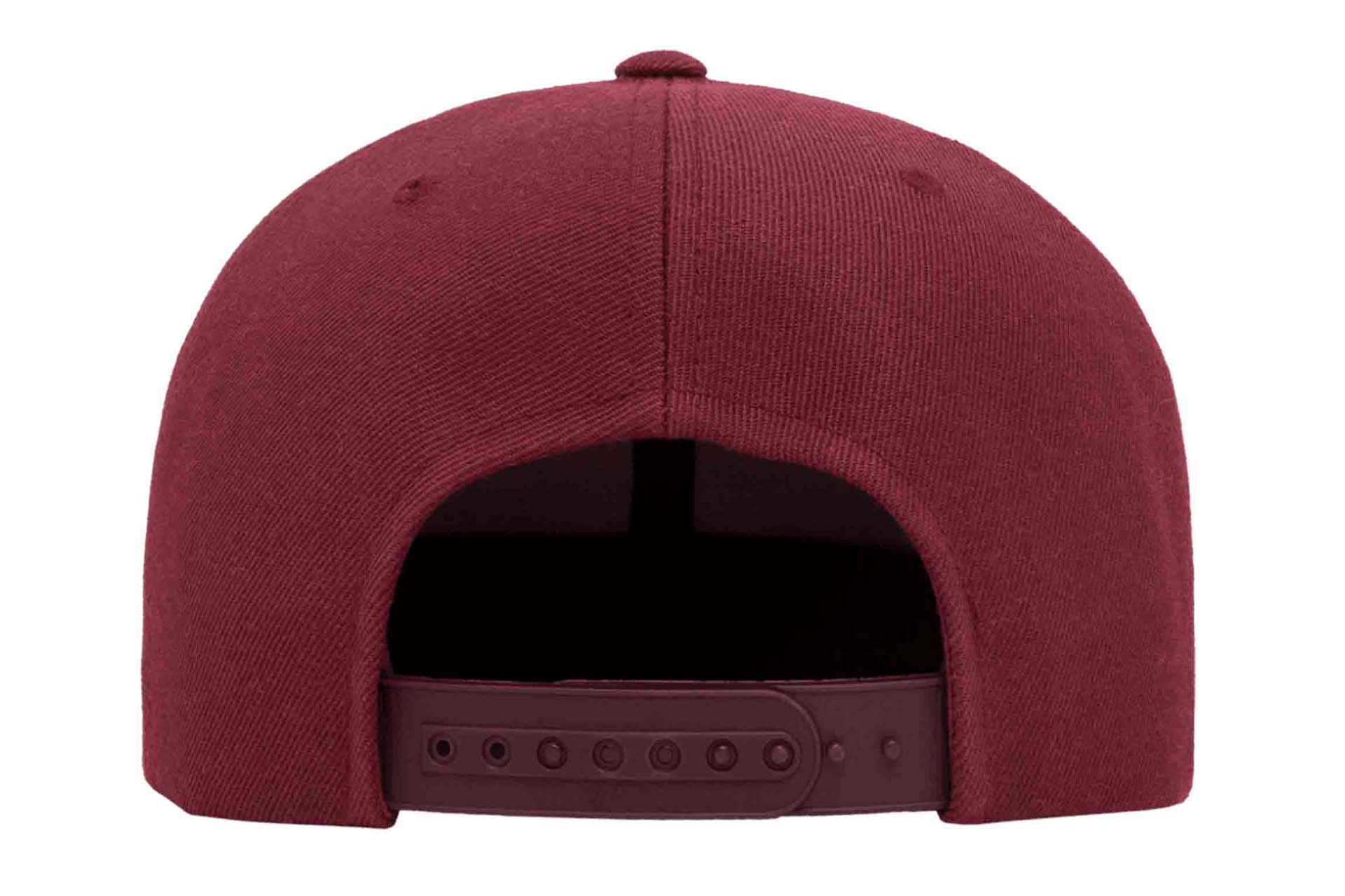 Gorra Flexfit Snapback Plana 6089M 6 Paneles Maroon